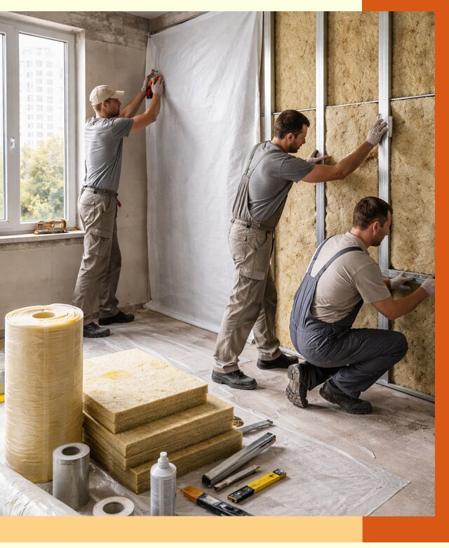 Утепление квартиры в Набережных Челнах от 4571 руб/м2 — утеплить квартиру изнутри и снаружи | ТепломастерНбр