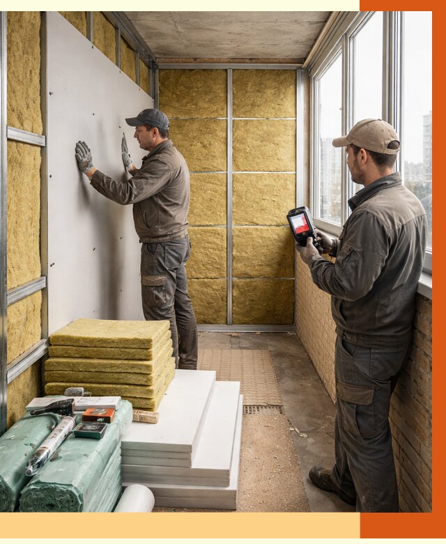 Утепление балкона в Набережных Челнах от 4571 руб. под ключ | ТепломастерНбр