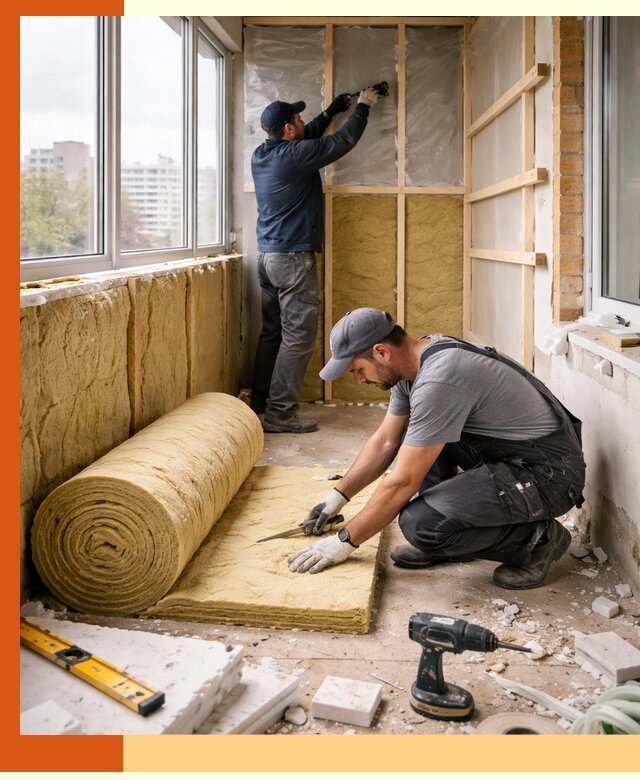 Утепление балкона под ключ в Набережных Челнах качественно и быстро